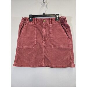 American Eagle Corduroy High Waisted Super Stretch Mini Skirt Rose Pink 6 Long